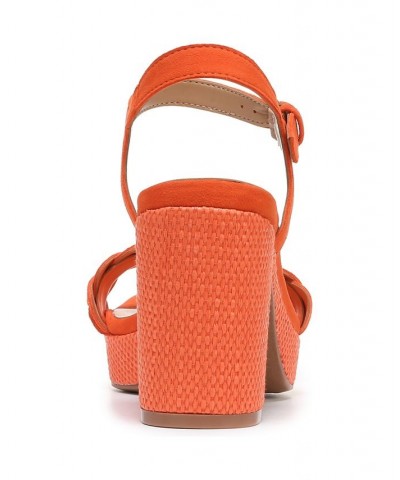 Pandora Platform Sandals Orange $70.50 Shoes