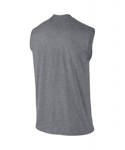 Men's Heathered Gray Texas Longhorns Wordmark Drop Legend Performance Tank Top $26.99 T-Shirts