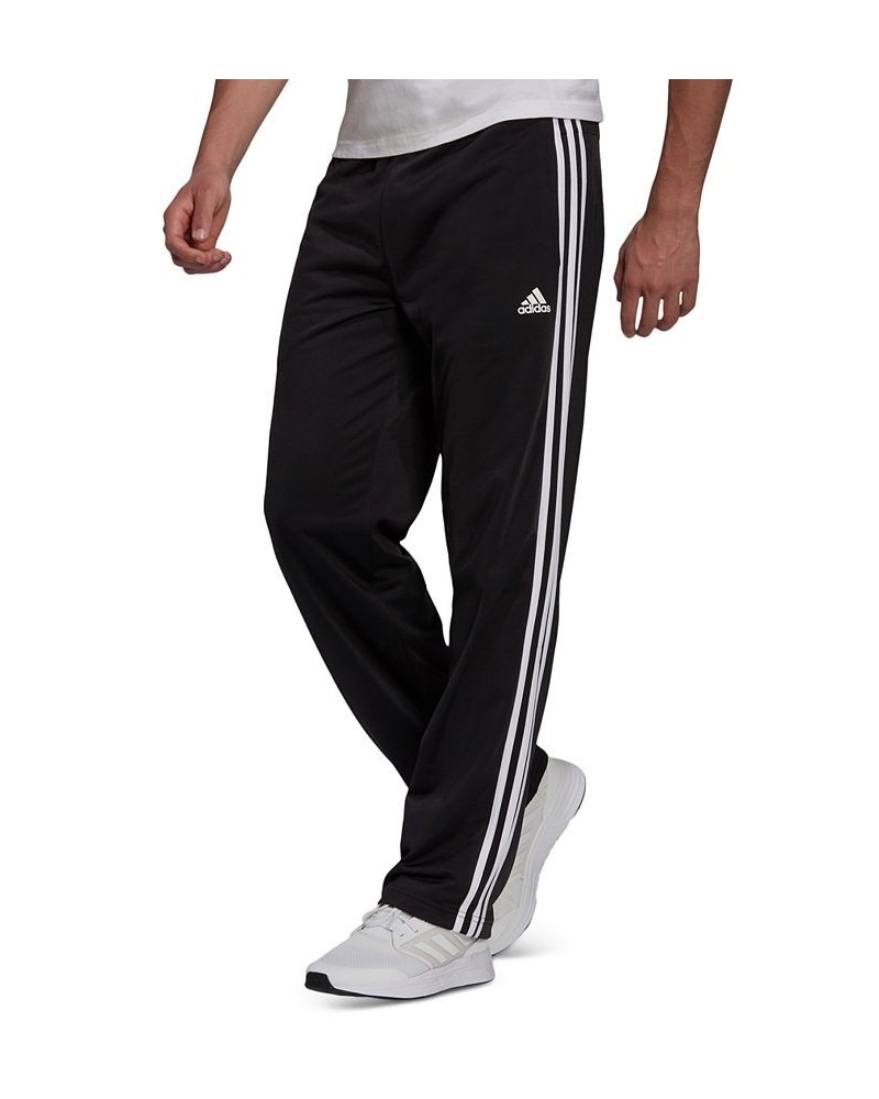 Men's Primegreen Essentials Warm-Up Open Hem 3-Stripes Track Pants Black/White $23.19 Pants