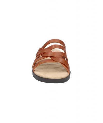 Women's Comfort Wave Sheri Slide Sandals Brown $27.95 Shoes