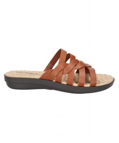 Women's Comfort Wave Sheri Slide Sandals Brown $27.95 Shoes