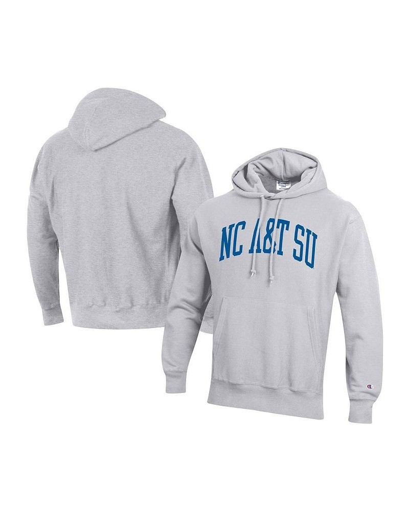 Men's Gray North Carolina A&T Aggies Tall Arch Pullover Hoodie $52.24 Sweatshirt