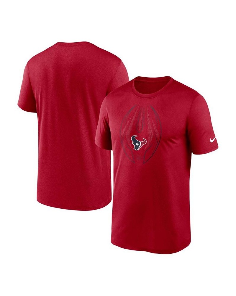 Men's Big and Tall Red Houston Texans Team Legend Icon Performance T-shirt $16.56 T-Shirts
