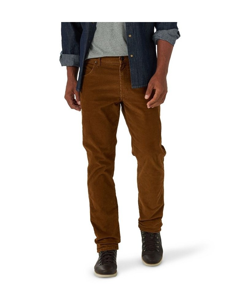 Men's Slim Straight Fit Corduroy Jeans Brown $19.08 Jeans