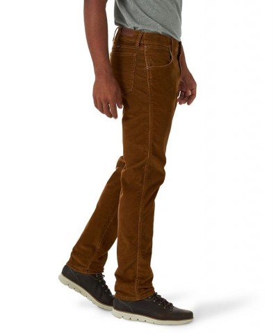 Men's Slim Straight Fit Corduroy Jeans Brown $19.08 Jeans