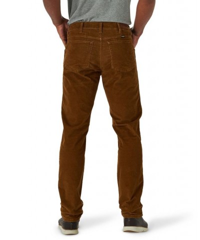 Men's Slim Straight Fit Corduroy Jeans Brown $19.08 Jeans