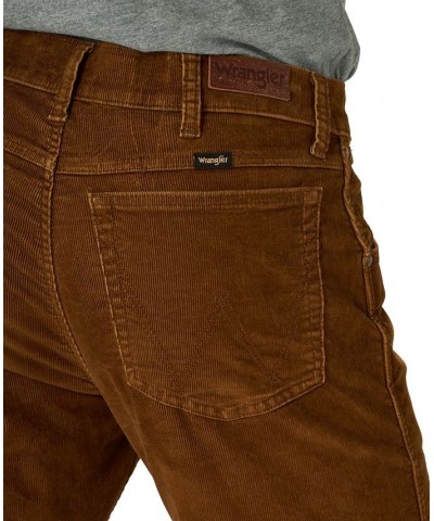 Men's Slim Straight Fit Corduroy Jeans Brown $19.08 Jeans