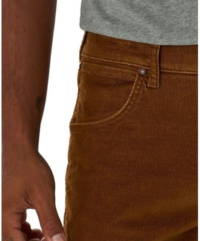 Men's Slim Straight Fit Corduroy Jeans Brown $19.08 Jeans