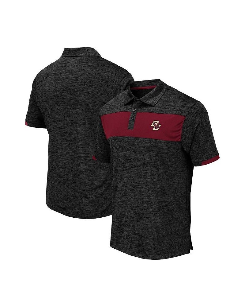 Men's Black Boston College Eagles Nelson Space-Dye Polo Shirt $23.00 Polo Shirts