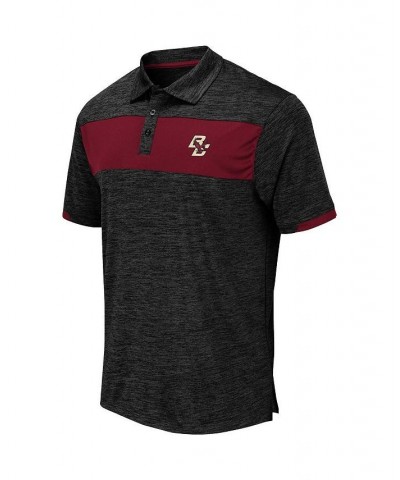 Men's Black Boston College Eagles Nelson Space-Dye Polo Shirt $23.00 Polo Shirts