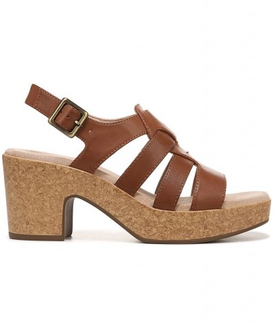 Aki Platform Sandals Brown $41.42 Shoes