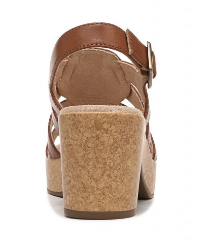 Aki Platform Sandals Brown $41.42 Shoes