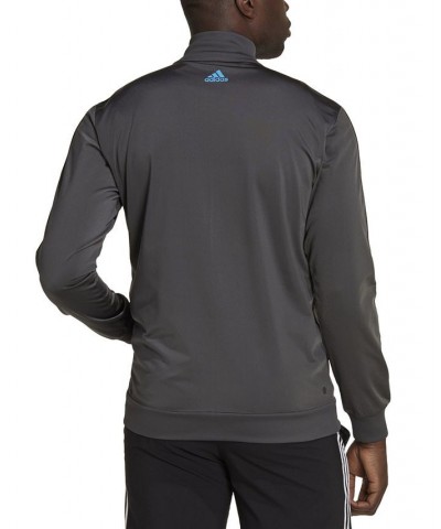 Men's 3-Stripes Tricot Essentials Track Top Gray $27.14 Jackets