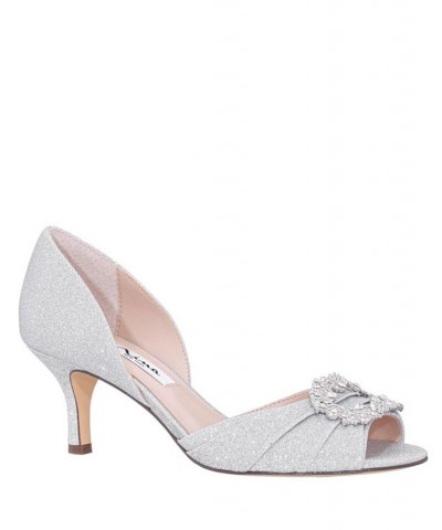 Women's Corrine Evening Pumps Silver $43.60 Shoes