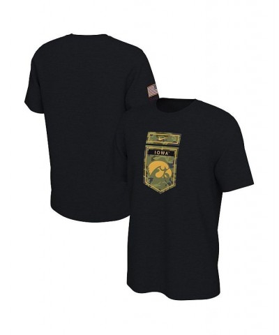 Men's Black Iowa Hawkeyes Veterans Camo T-shirt $20.79 T-Shirts