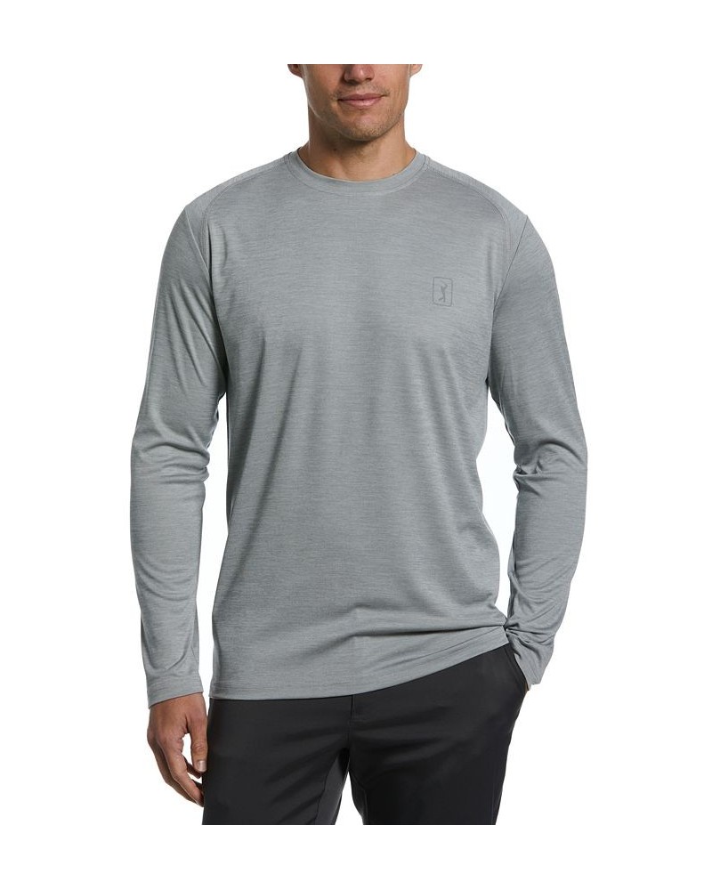 Men's Long Sleeve Sun Protection Crewneck T-Shirt Gray $18.92 T-Shirts