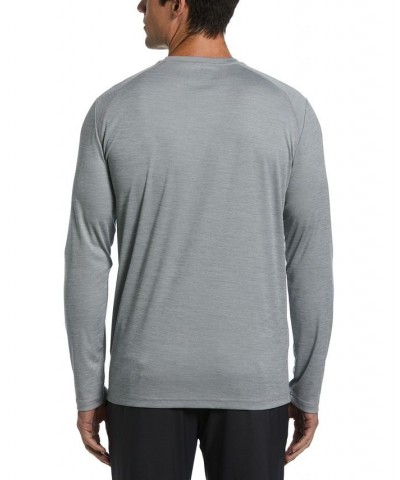 Men's Long Sleeve Sun Protection Crewneck T-Shirt Gray $18.92 T-Shirts