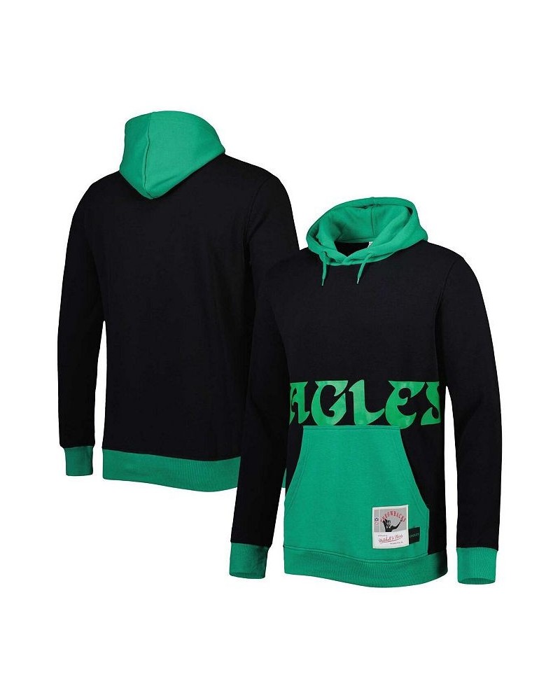 Men's Black and Midnight Green Philadelphia Eagles Big and Tall Big Face Pullover Hoodie $44.20 Sweatshirt