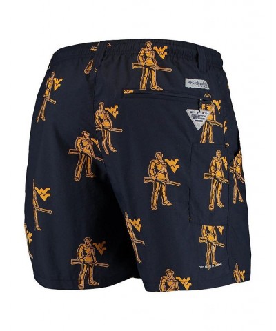 Men's Navy West Virginia Mountaineers PFG Backcast II Omni-Shade Hybrid Shorts $30.24 Shorts