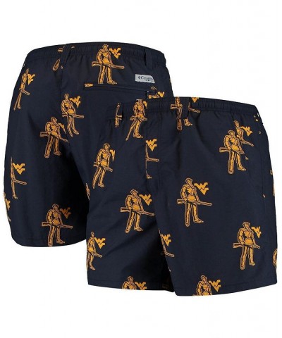 Men's Navy West Virginia Mountaineers PFG Backcast II Omni-Shade Hybrid Shorts $30.24 Shorts