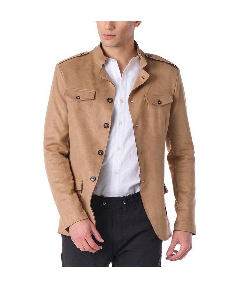 Men's Modern Safari Sport Coat Tan/Beige $76.00 Jackets