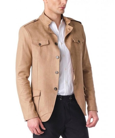 Men's Modern Safari Sport Coat Tan/Beige $76.00 Jackets