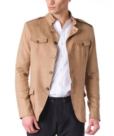 Men's Modern Safari Sport Coat Tan/Beige $76.00 Jackets