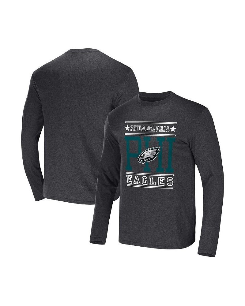 Men's NFL x Darius Rucker Collection by Heathered Charcoal Philadelphia Eagles Long Sleeve T-shirt $18.92 T-Shirts