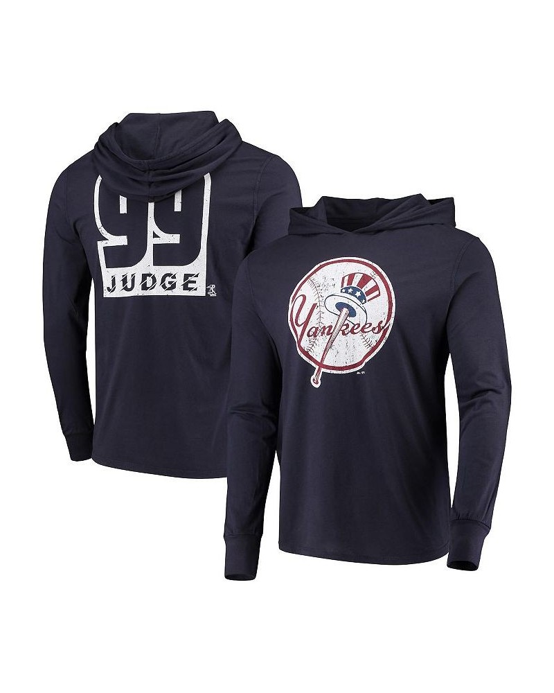 Men's Aaron Judge New York Yankees Threads Softhand Long Sleeve Player Hoodie T-shirt - Navy $36.00 T-Shirts