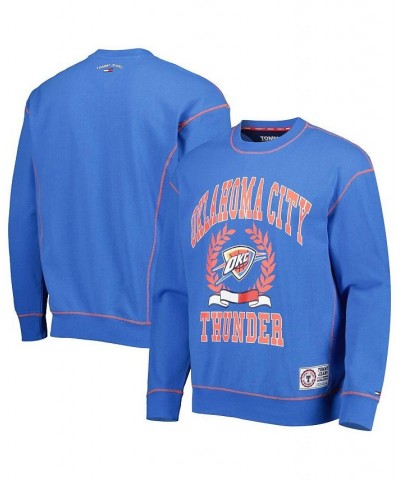 Men's Blue Oklahoma City Thunder Peter French Terry Pullover Crew Sweatshirt $28.00 Sweatshirt