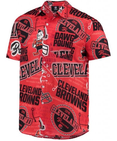 Men's Orange Cleveland Browns Thematic Button-Up Shirt $37.40 Shirts