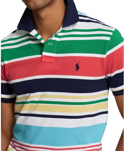 Men'a Classic-Fit Striped Mesh Polo Shirt White $41.85 Polo Shirts