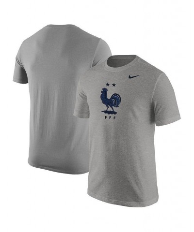 Men's Heather Gray France National Team Core T-shirt $23.99 T-Shirts