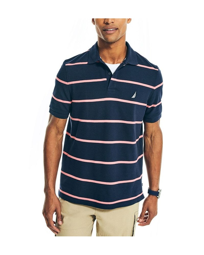 Men's Classic-Fit Striped Performance Deck Polo PD03 $32.99 Shirts