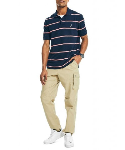 Men's Classic-Fit Striped Performance Deck Polo PD03 $32.99 Shirts