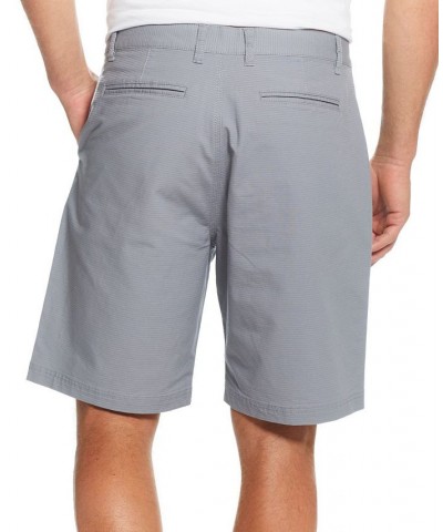 Men's 9" Inseam Stretch Ribbed Ottoman Flat Front Shorts Gray $18.00 Shorts