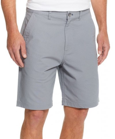 Men's 9" Inseam Stretch Ribbed Ottoman Flat Front Shorts Gray $18.00 Shorts