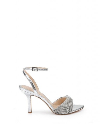 Women's April Evening Sandals Silver $62.55 Shoes