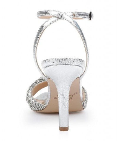 Women's April Evening Sandals Silver $62.55 Shoes