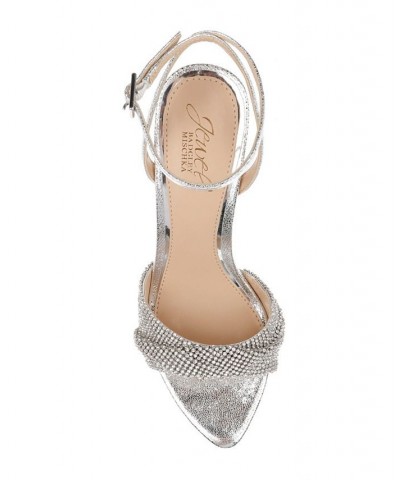 Women's April Evening Sandals Silver $62.55 Shoes