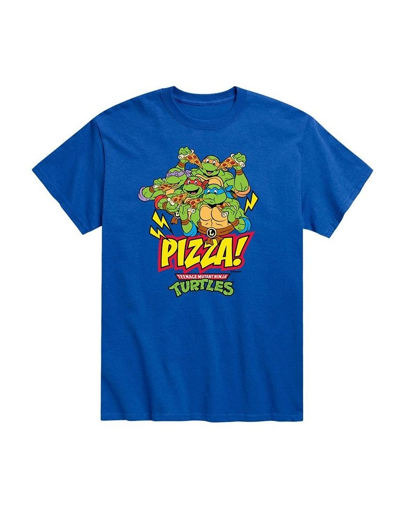 Men's Teenage Mutant Ninja Turtles Pizza T-shirt Blue $17.50 T-Shirts