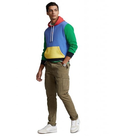 Men's Color-Blocked Double-Knit Hoodie Blue $52.14 Sweatshirt