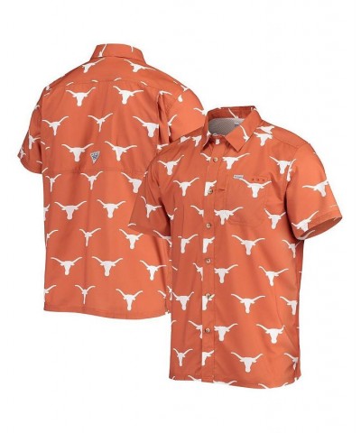 Men's Texas Orange Texas Longhorns Super Slack Tide Omni-Shade Button-Up Shirt $35.25 Shirts