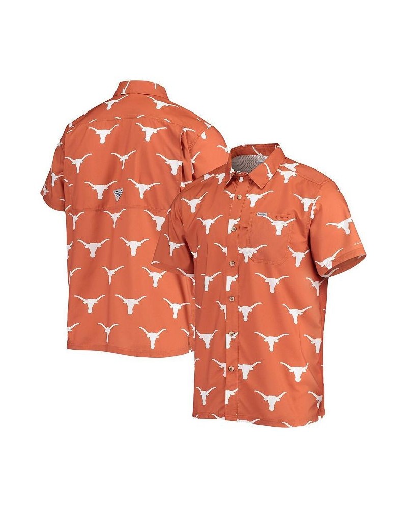 Men's Texas Orange Texas Longhorns Super Slack Tide Omni-Shade Button-Up Shirt $35.25 Shirts