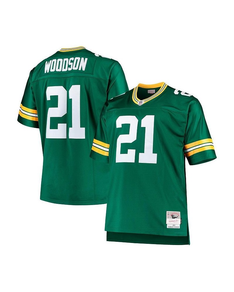 Men's Charles Woodson Green Green Bay Packers Big and Tall 2010 Retired Player Replica Jersey $54.40 Jersey