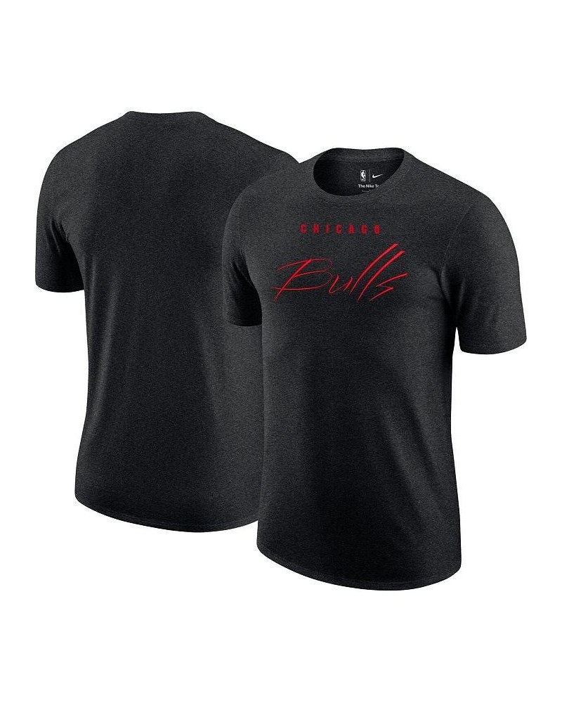 Men's Heather Black Chicago Bulls Courtside Versus Flight Max90 T-shirt $23.64 T-Shirts