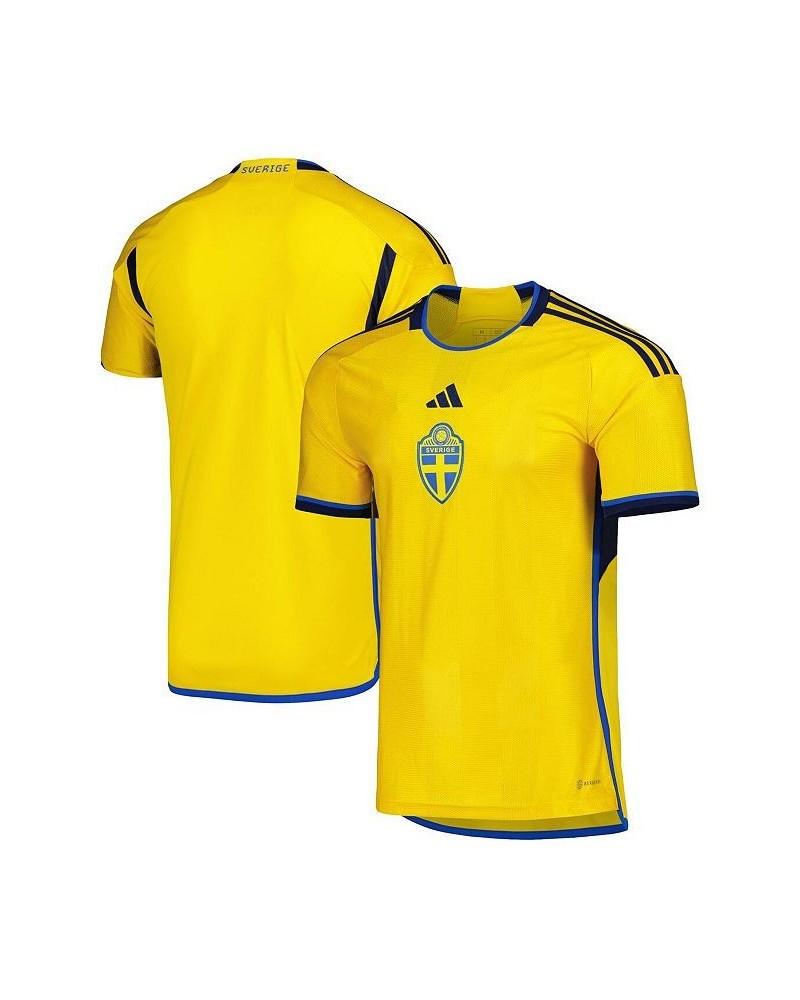 Men's Yellow Sweden National Team 2022/23 Home Replica Jersey $49.00 Jersey