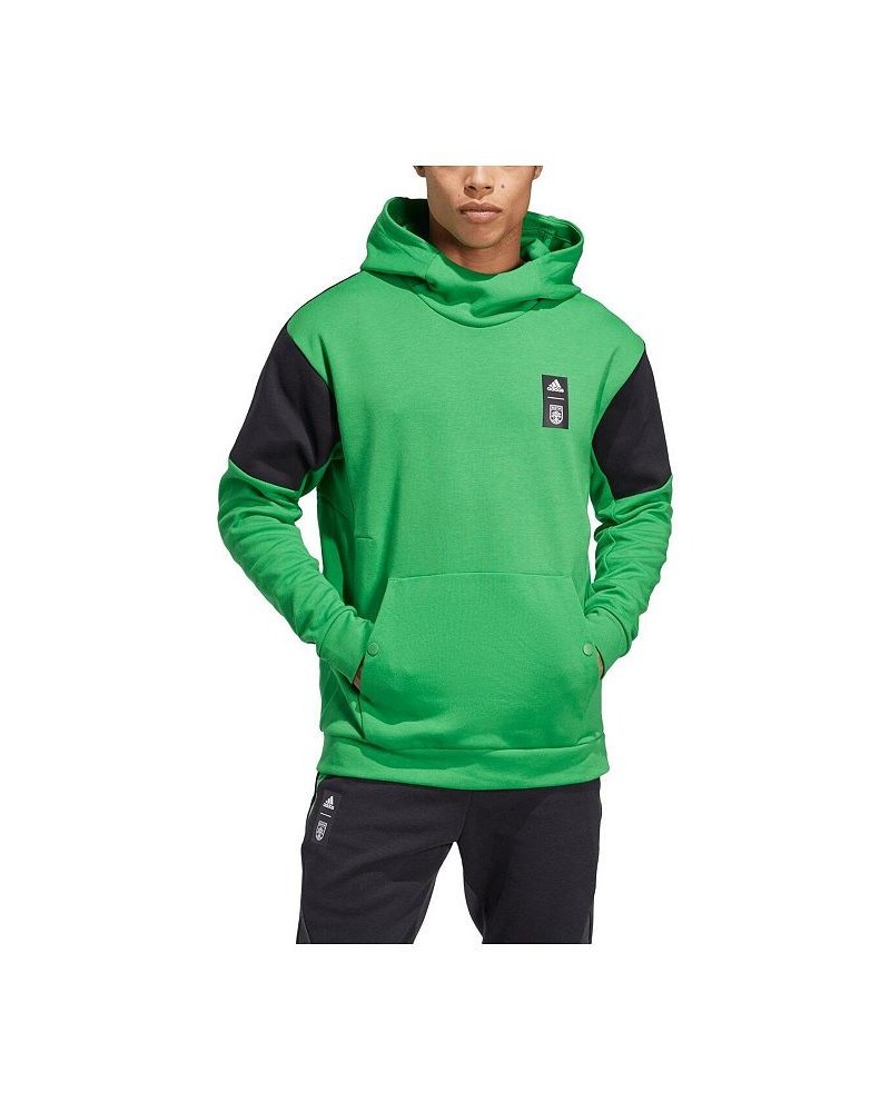 Men's Green Austin FC 2023 Player Travel Pullover Hoodie $49.00 Sweatshirt