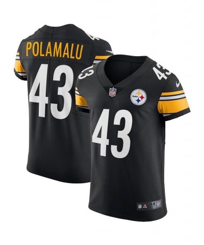 Men's Troy Polamalu Black Pittsburgh Steelers Retired Player Elite Jersey $100.50 Jersey