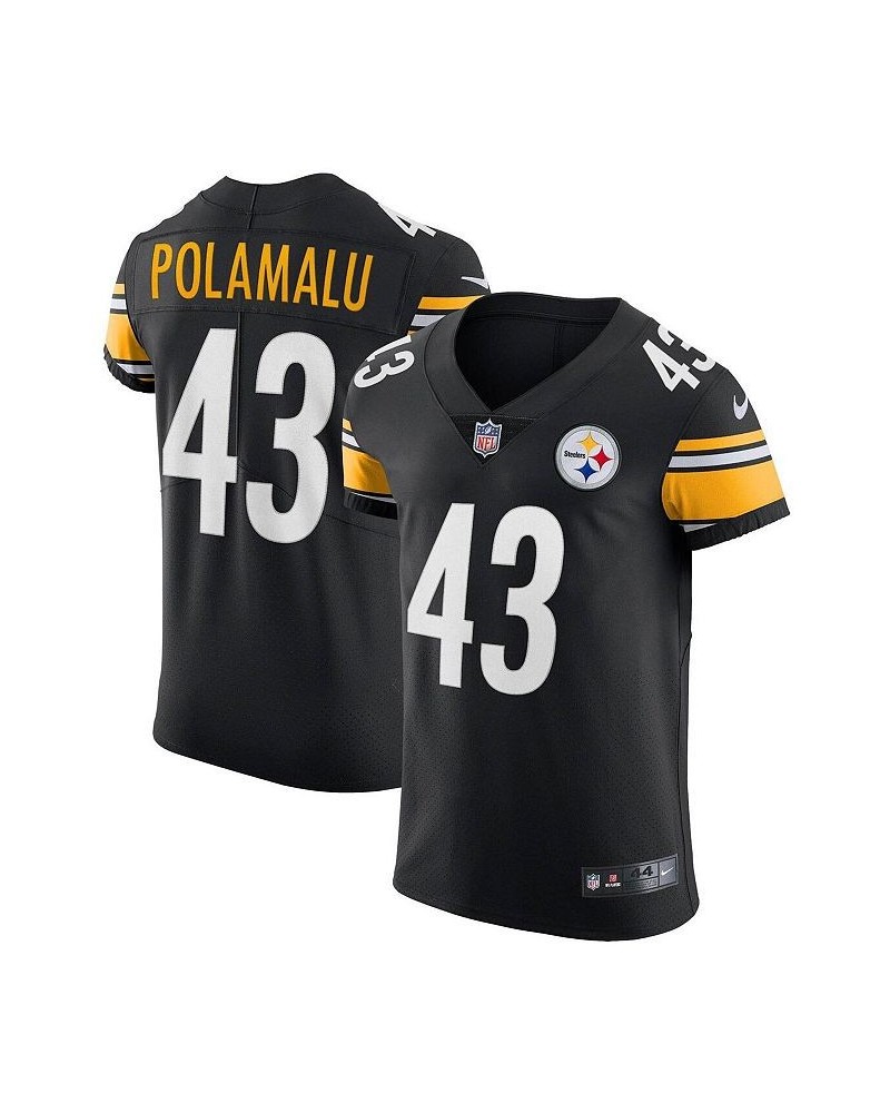 Men's Troy Polamalu Black Pittsburgh Steelers Retired Player Elite Jersey $100.50 Jersey